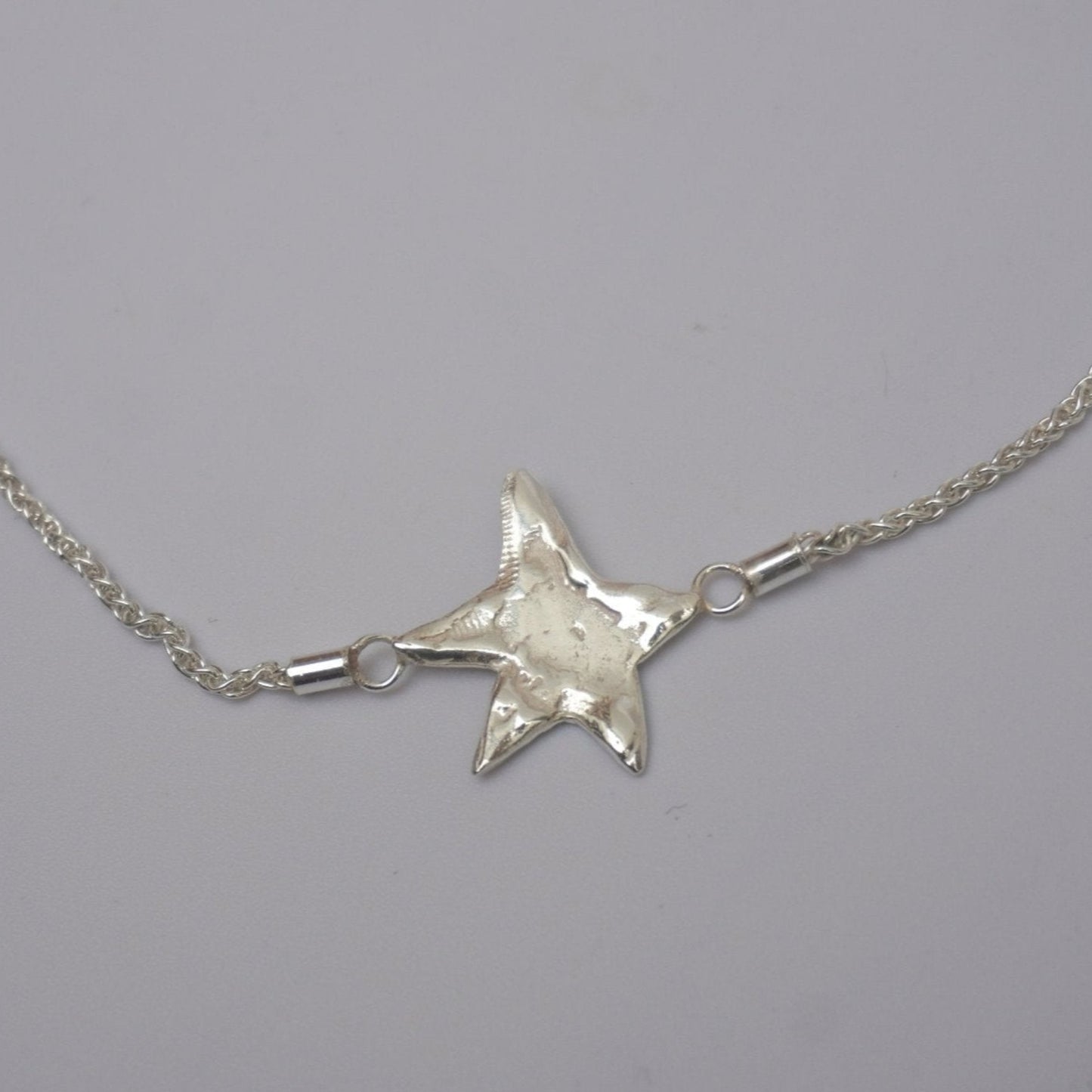 Cenere stellare silver neckalace with a star, handmade