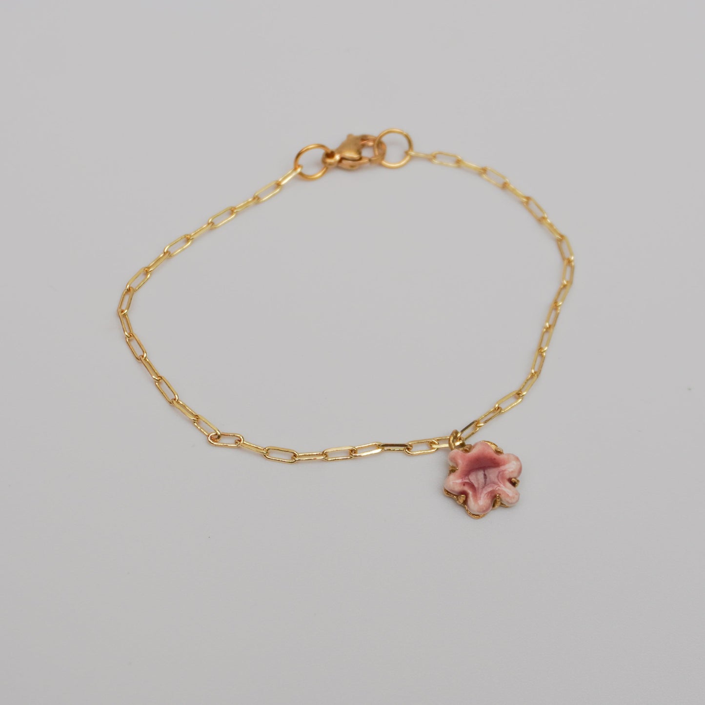 Bracelet with porcelain pendant