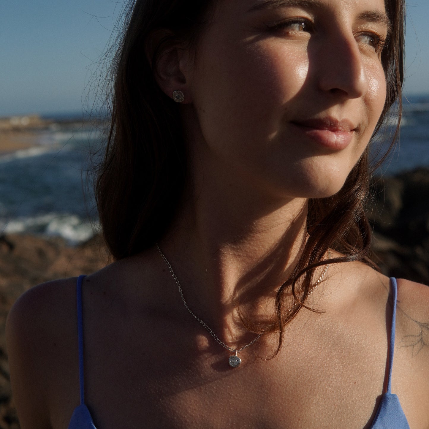 Little thing zirconia metal pendant necklace