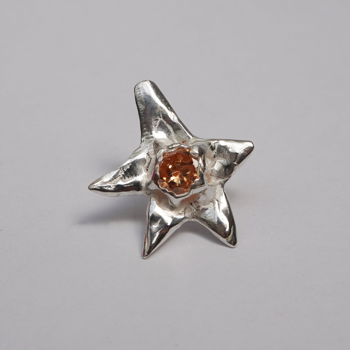 Echi Iridescenti Big Stud Star with Stone