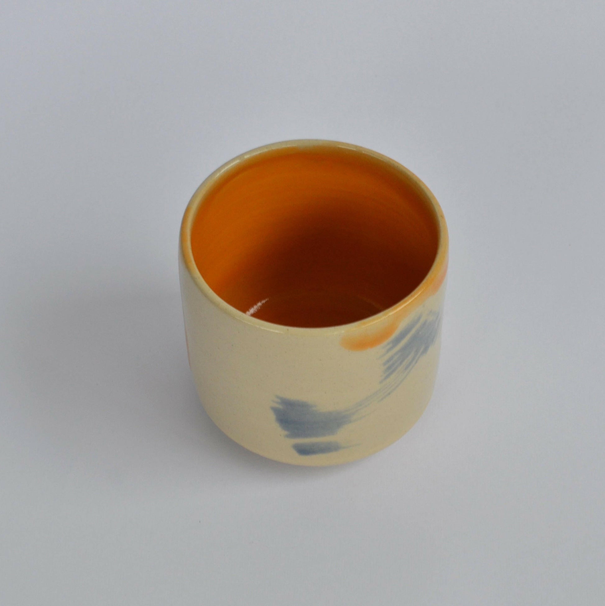 FLAT WHITE wheel-thrown ceramic cup 5/10. Handmade japanese design with extravagant touch