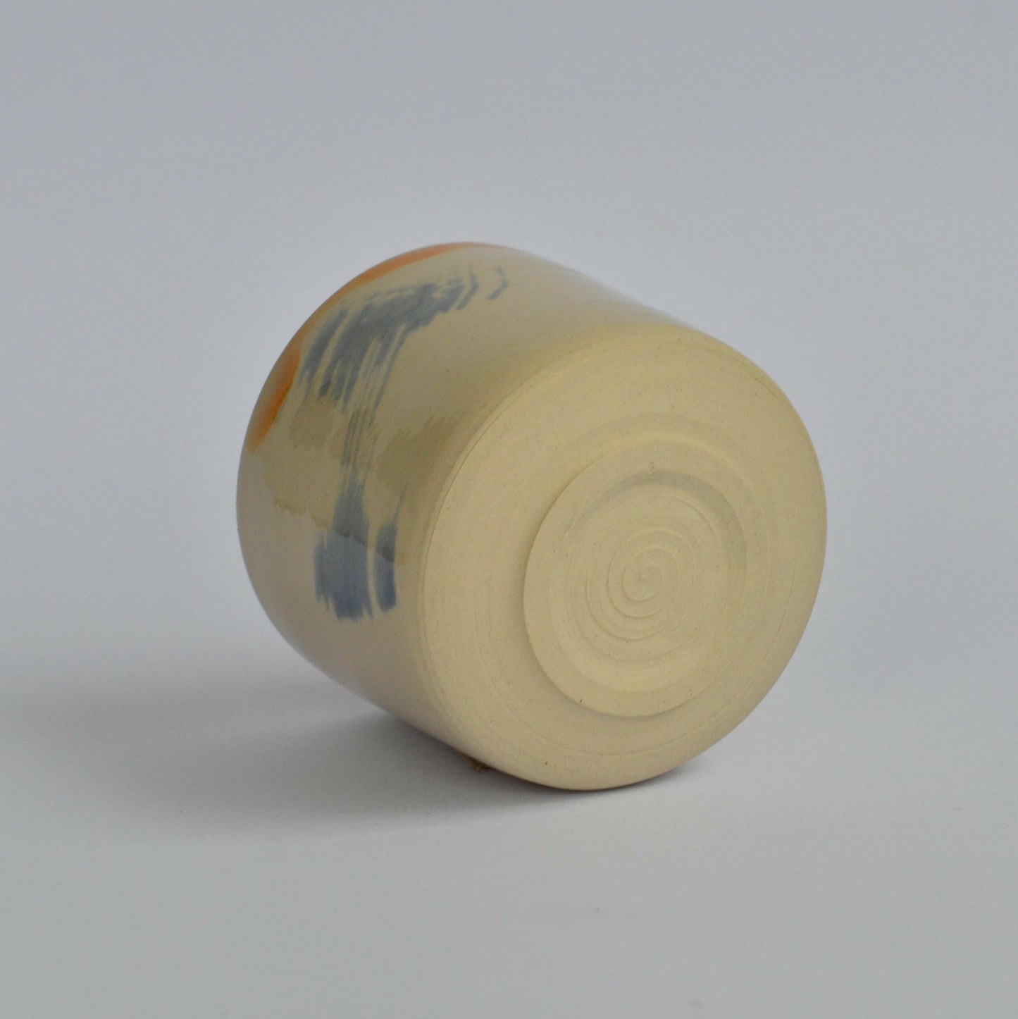 FLAT WHITE wheel-thrown ceramic cup 5/10. Handmade japanese design with extravagant touch