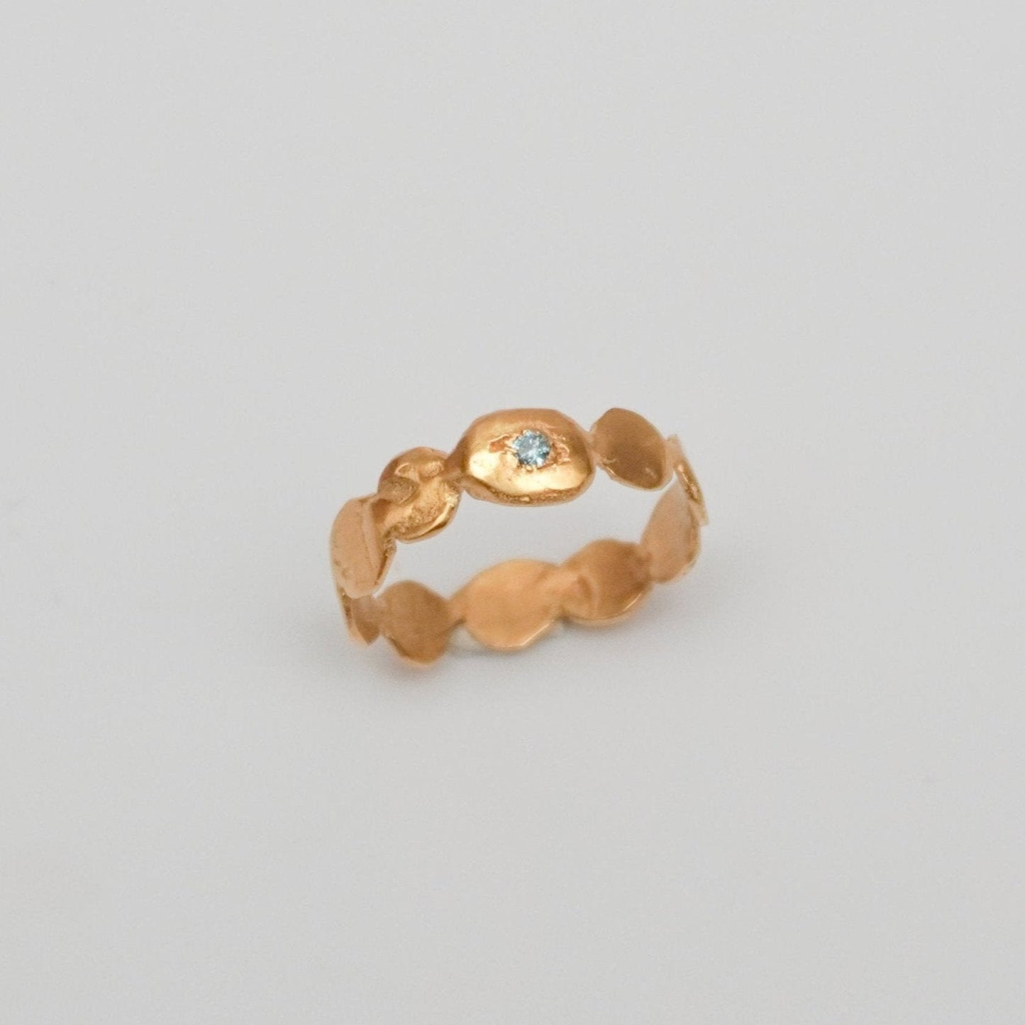 organic gold simplicity ring stone