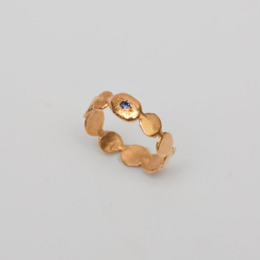 organic gold ring simplicity stone
