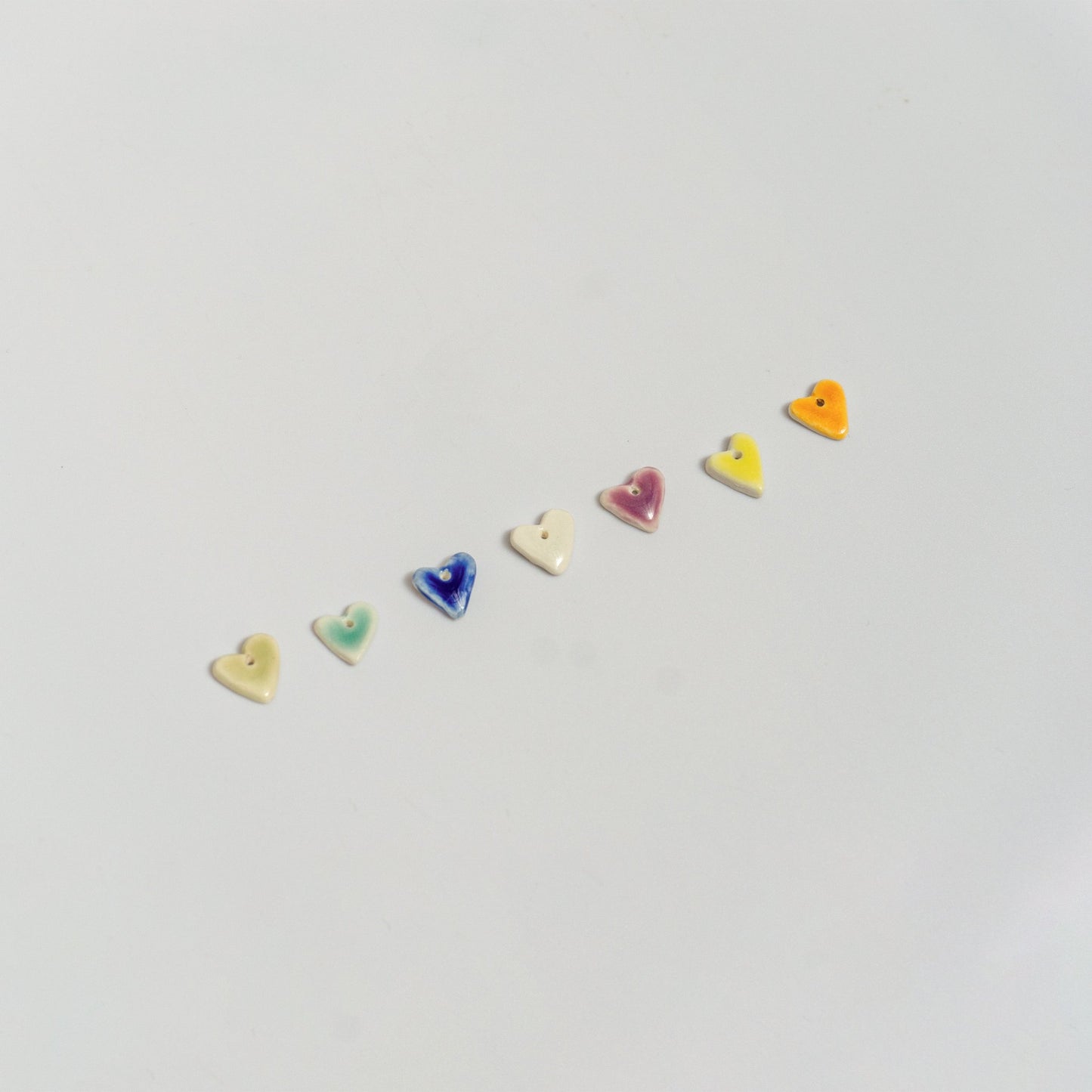 porcelain stone earring pendant colour heart love