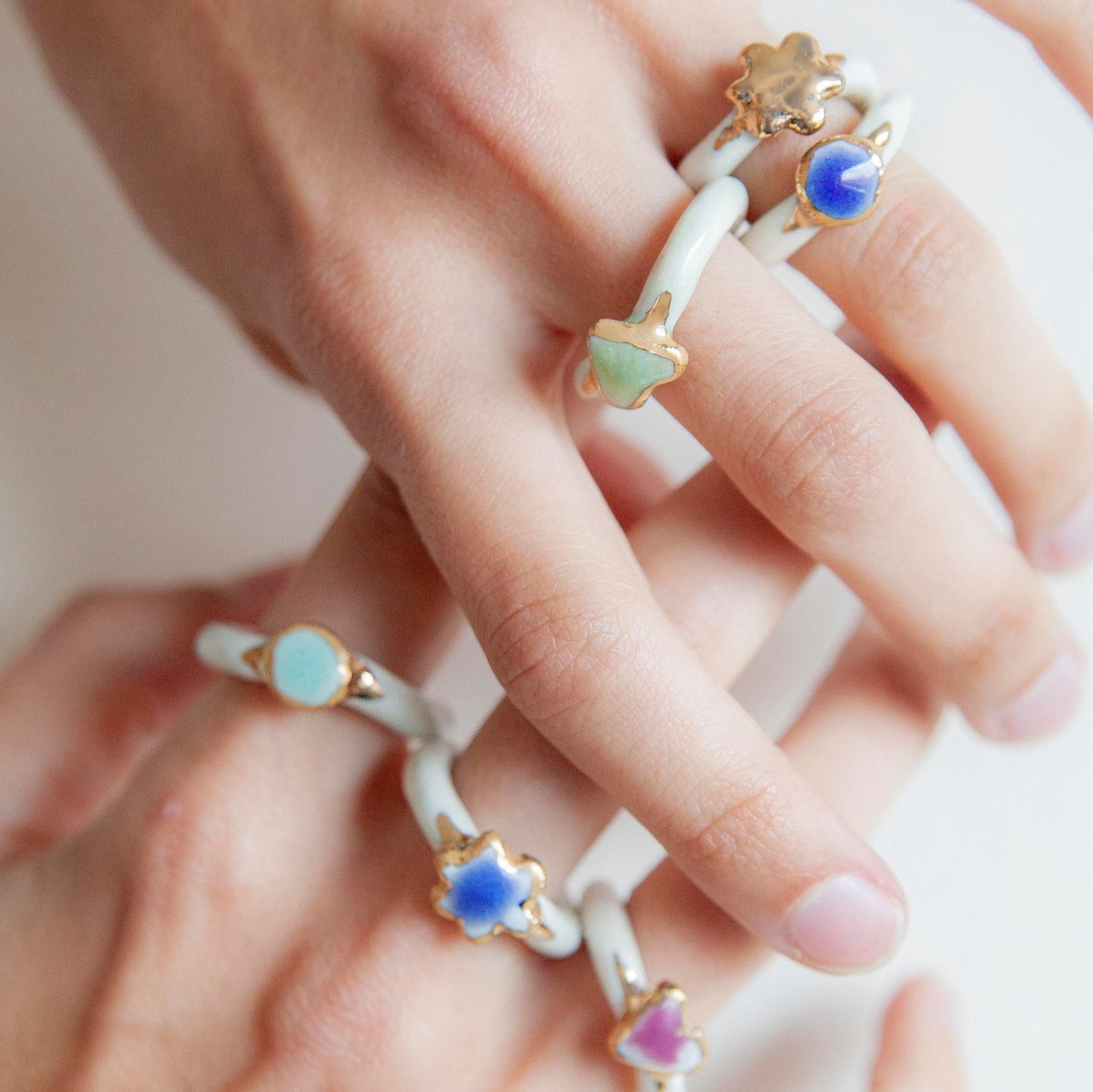 organic porcelain ring kindness love simplicity