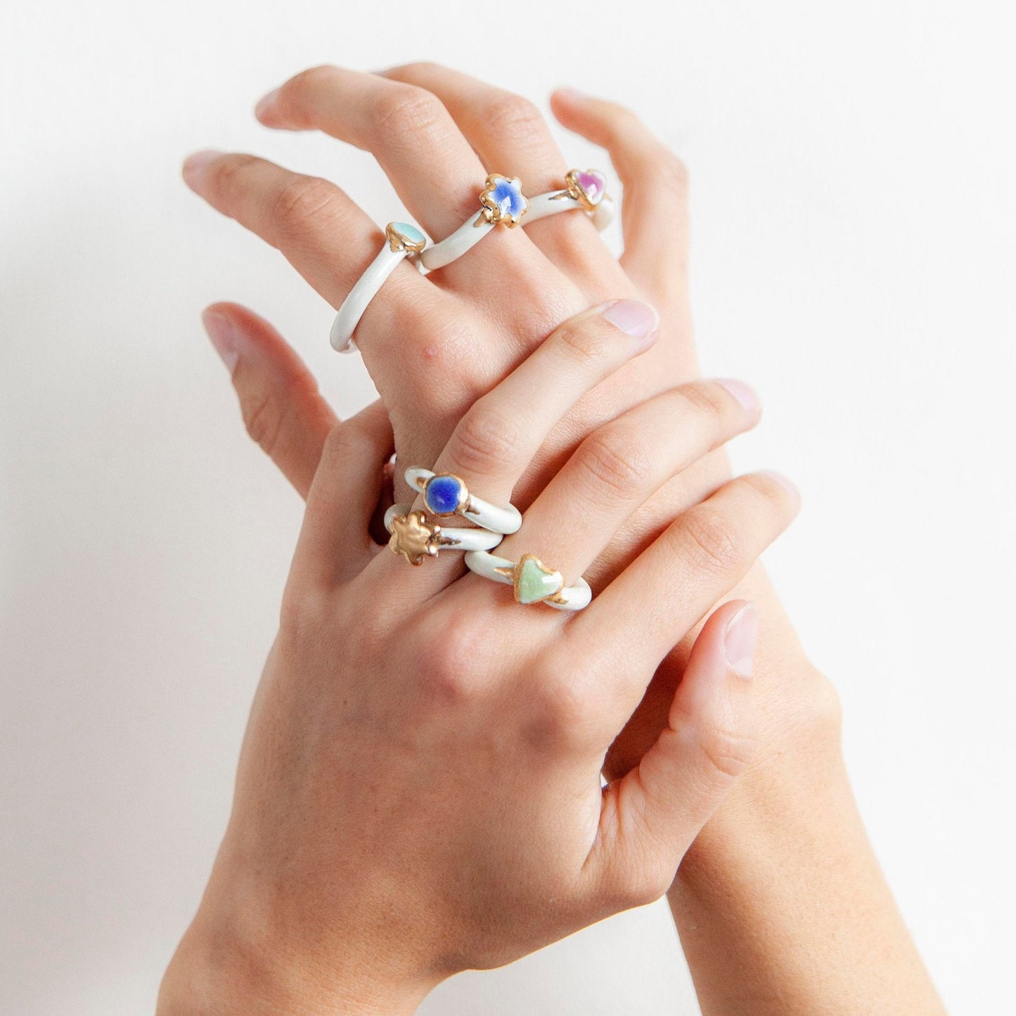 organic porcelain ring kindness love simpolicity