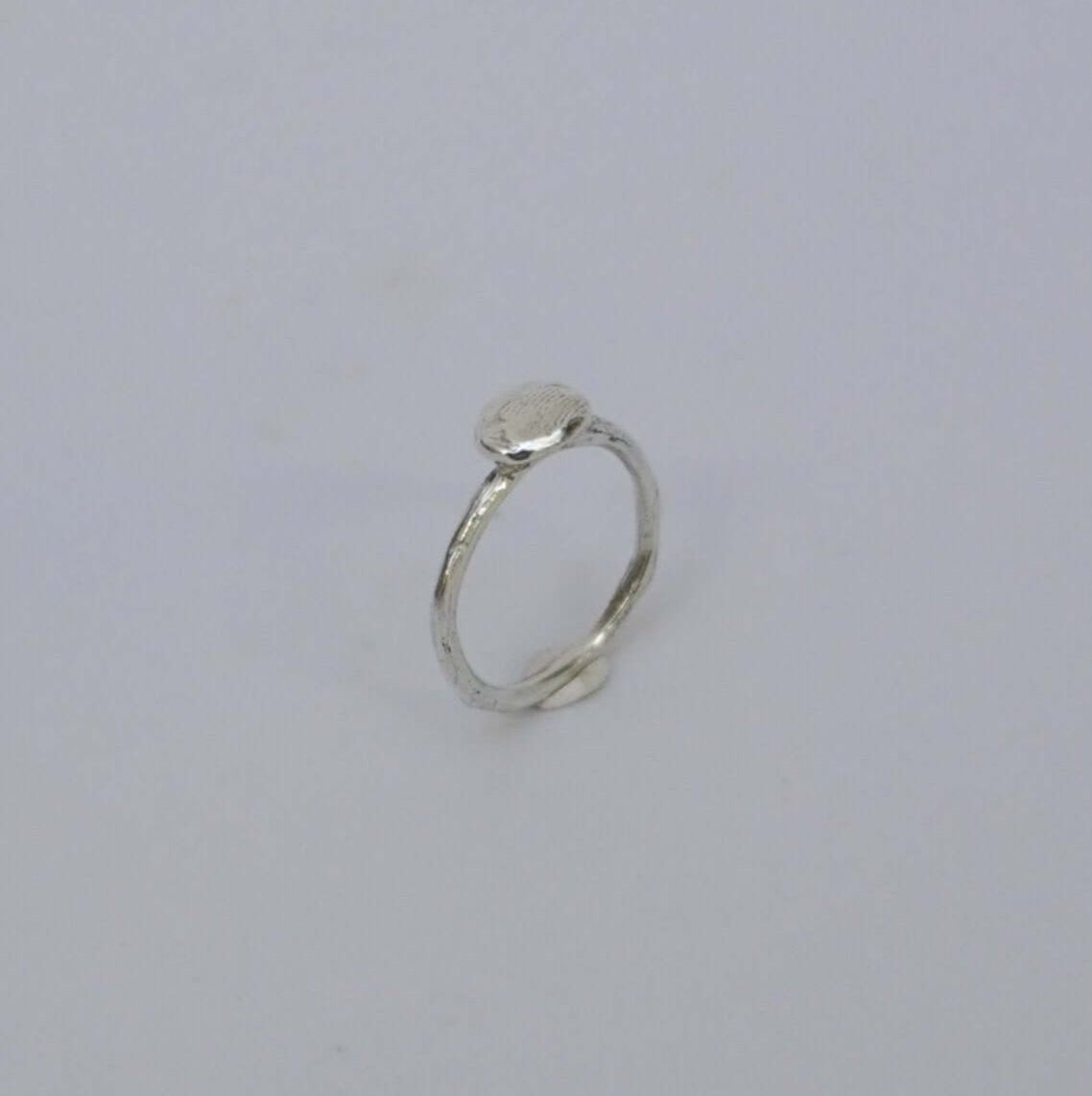 Little Things Metal Ring simplicity silver organic-shaped