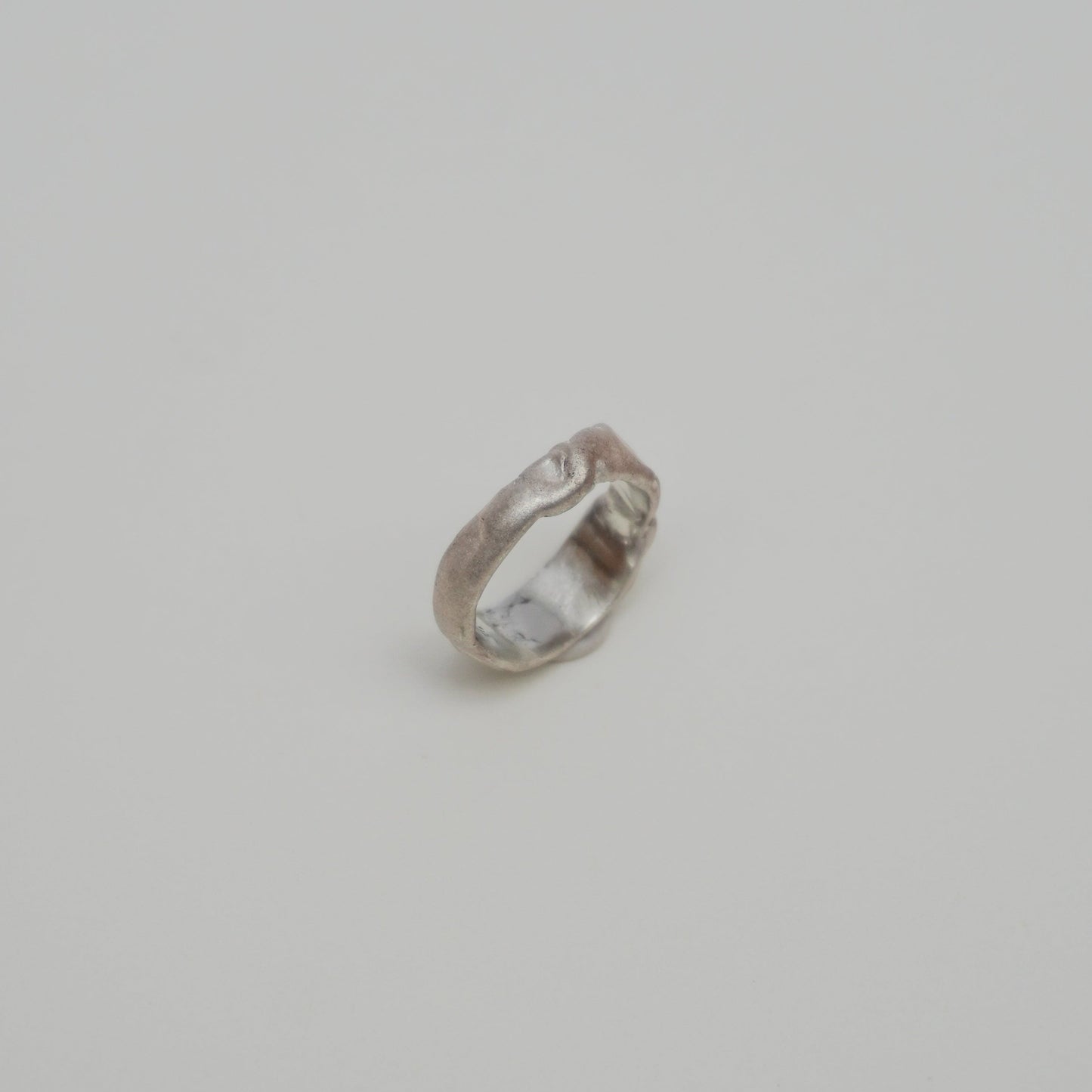 Pinky Power - unique handmade silver ring, organic-shaped