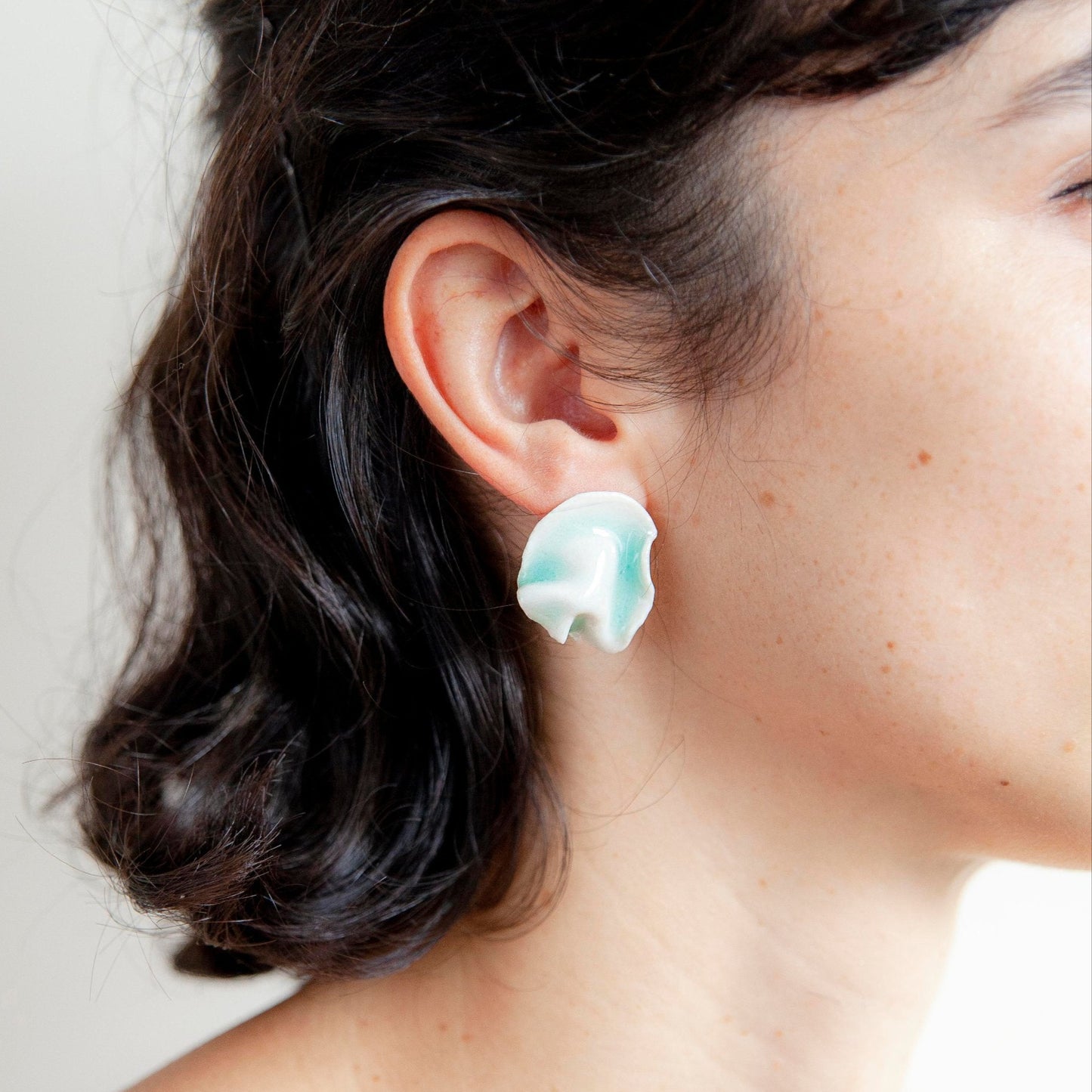 mystic forest resilience earring porcelain green