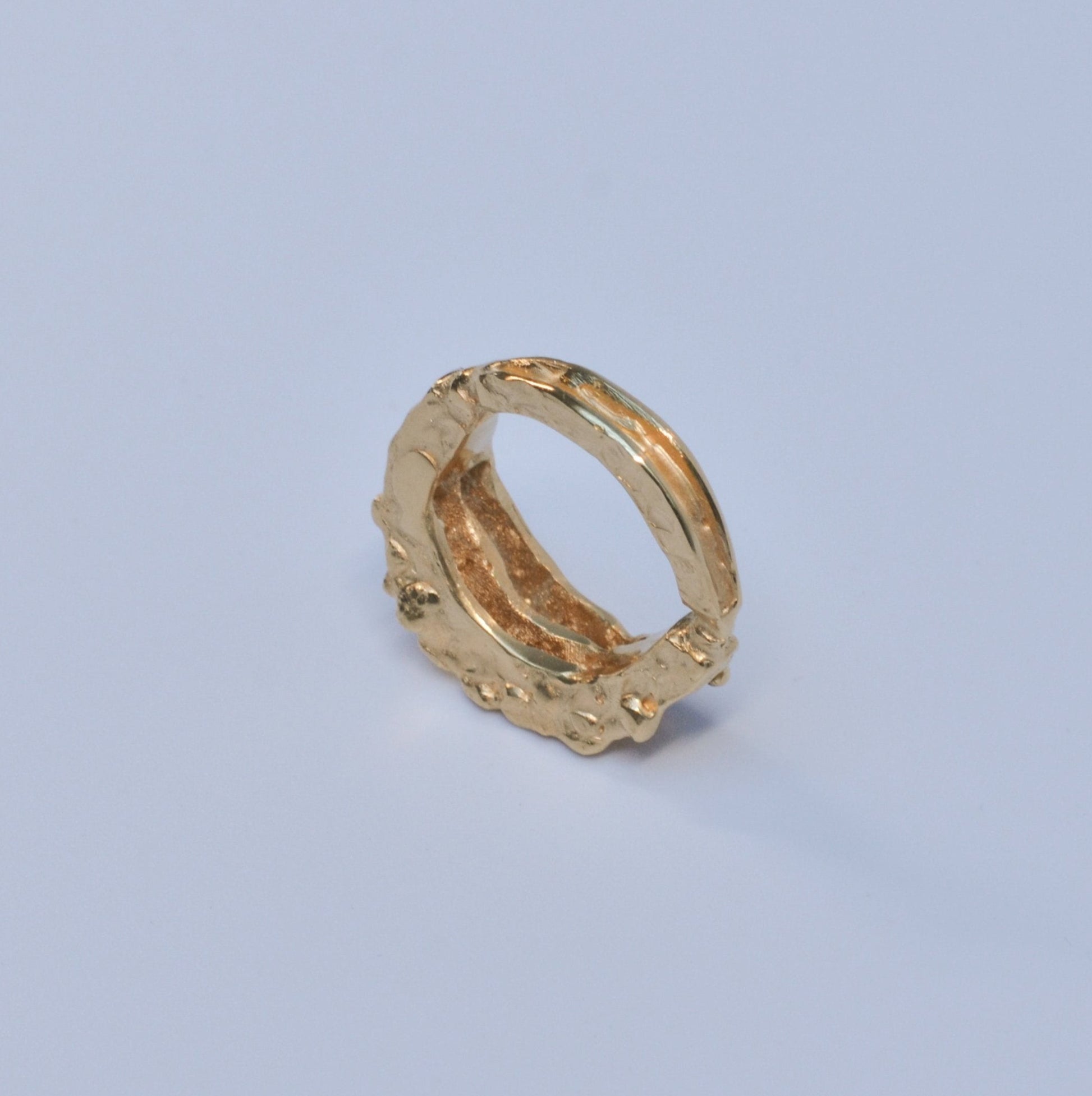 Unique Handmade Gold-plated Ring - Courants
