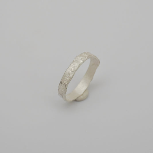 Unique Handmade Silver Ring - Relitti - premium sterling silver, organic-shaped