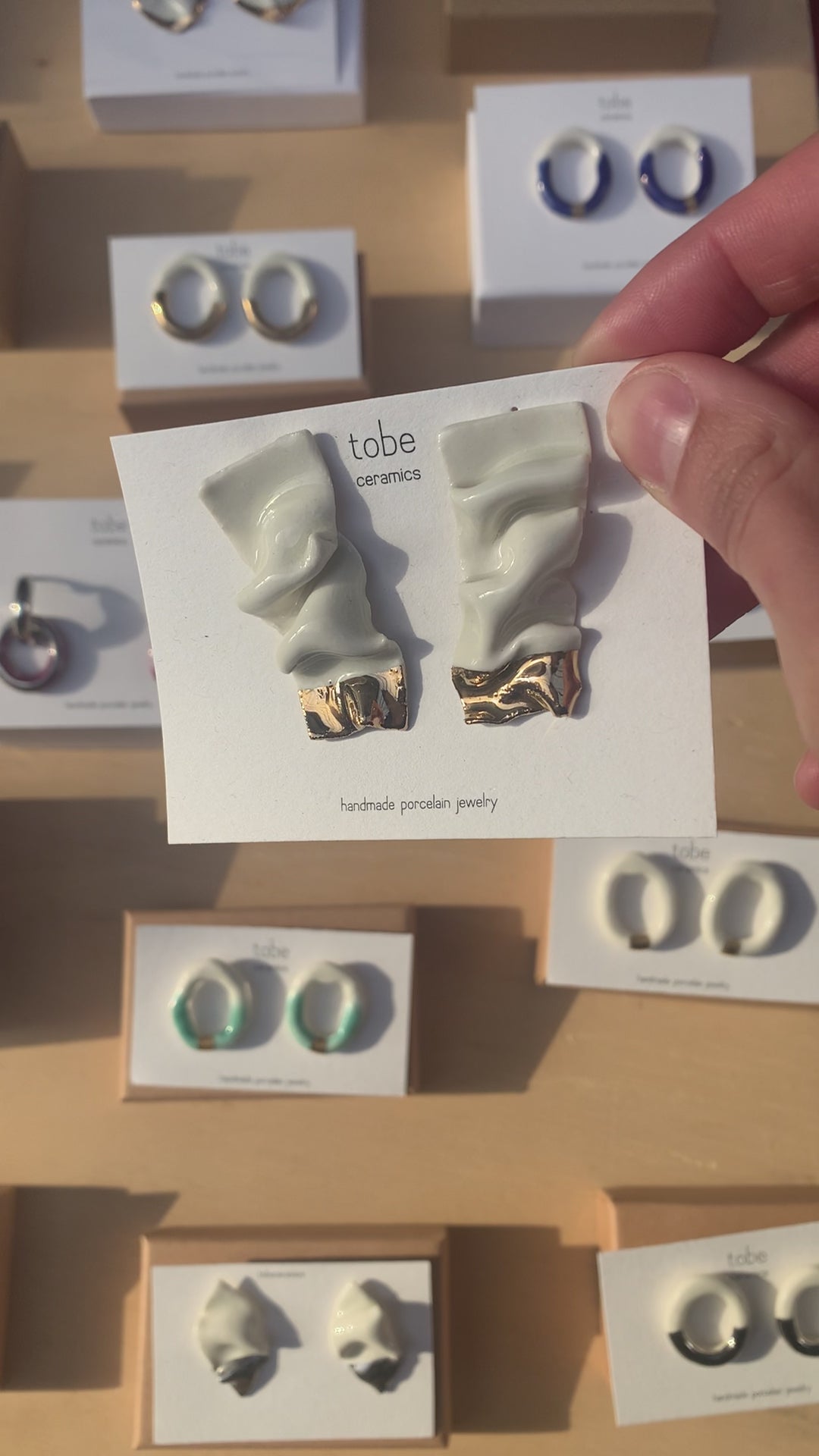 Courageously Vulnerable. Handmade Porcelain Earrings