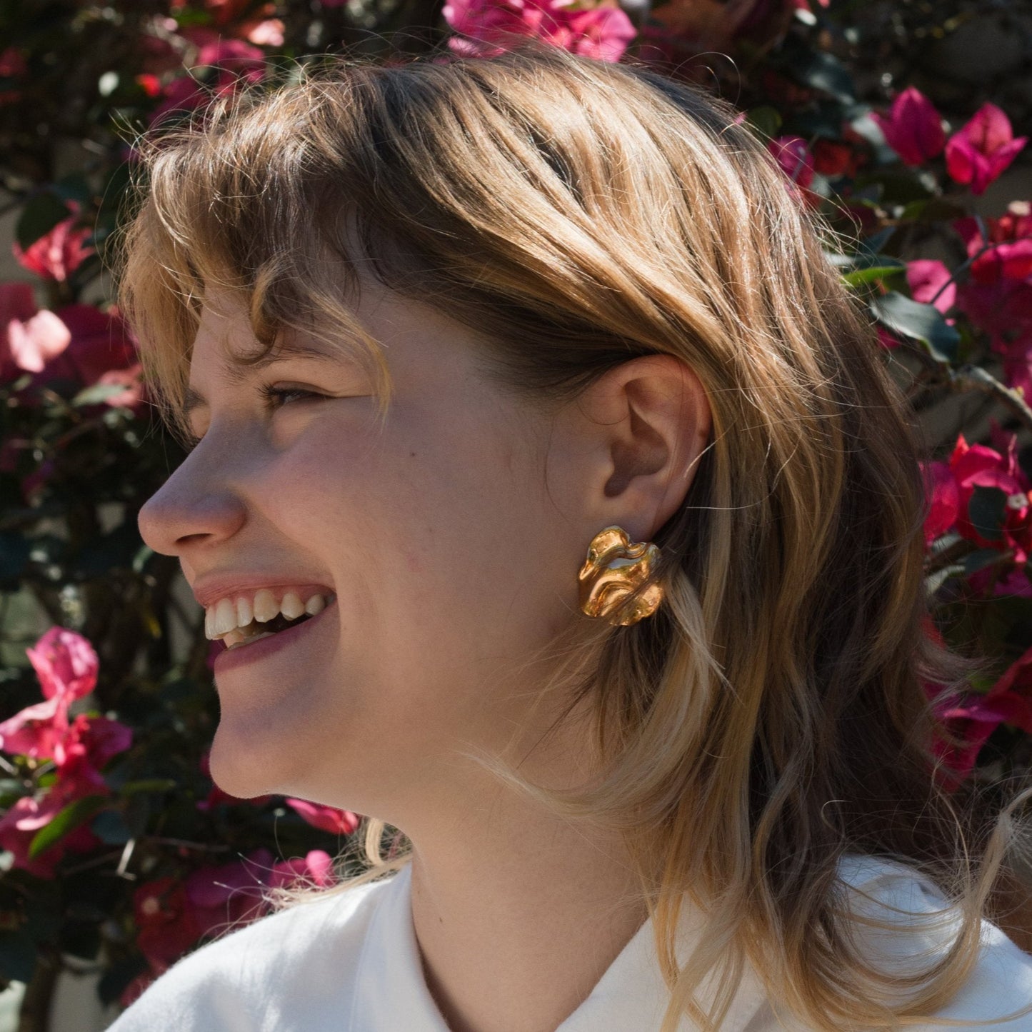 resilience earring indomitable grace gold porcelain