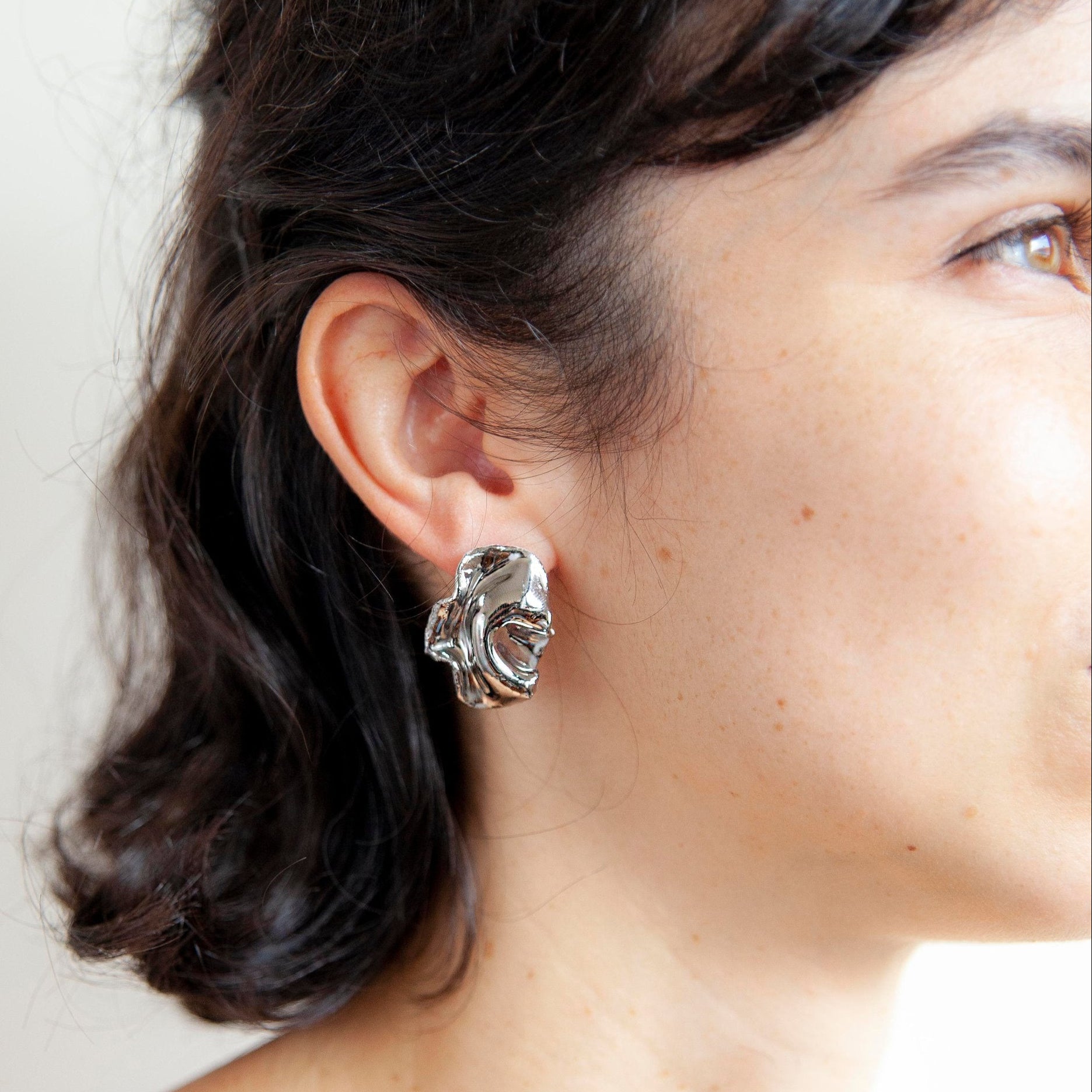 resilience earring indomitable grace silver porcelain