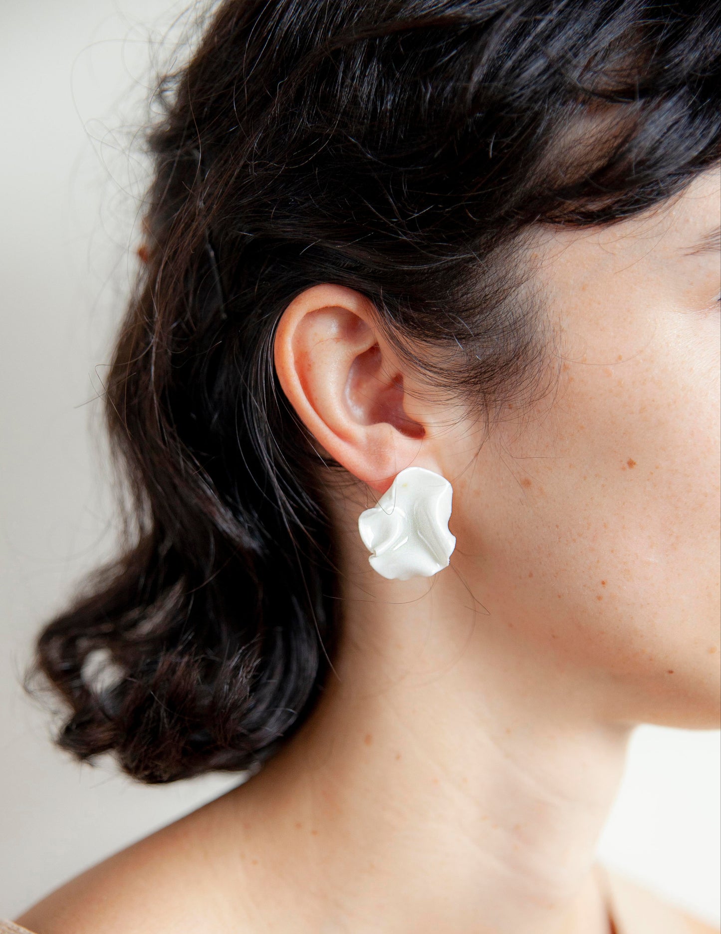 silent strenght handmade porcelain earrings