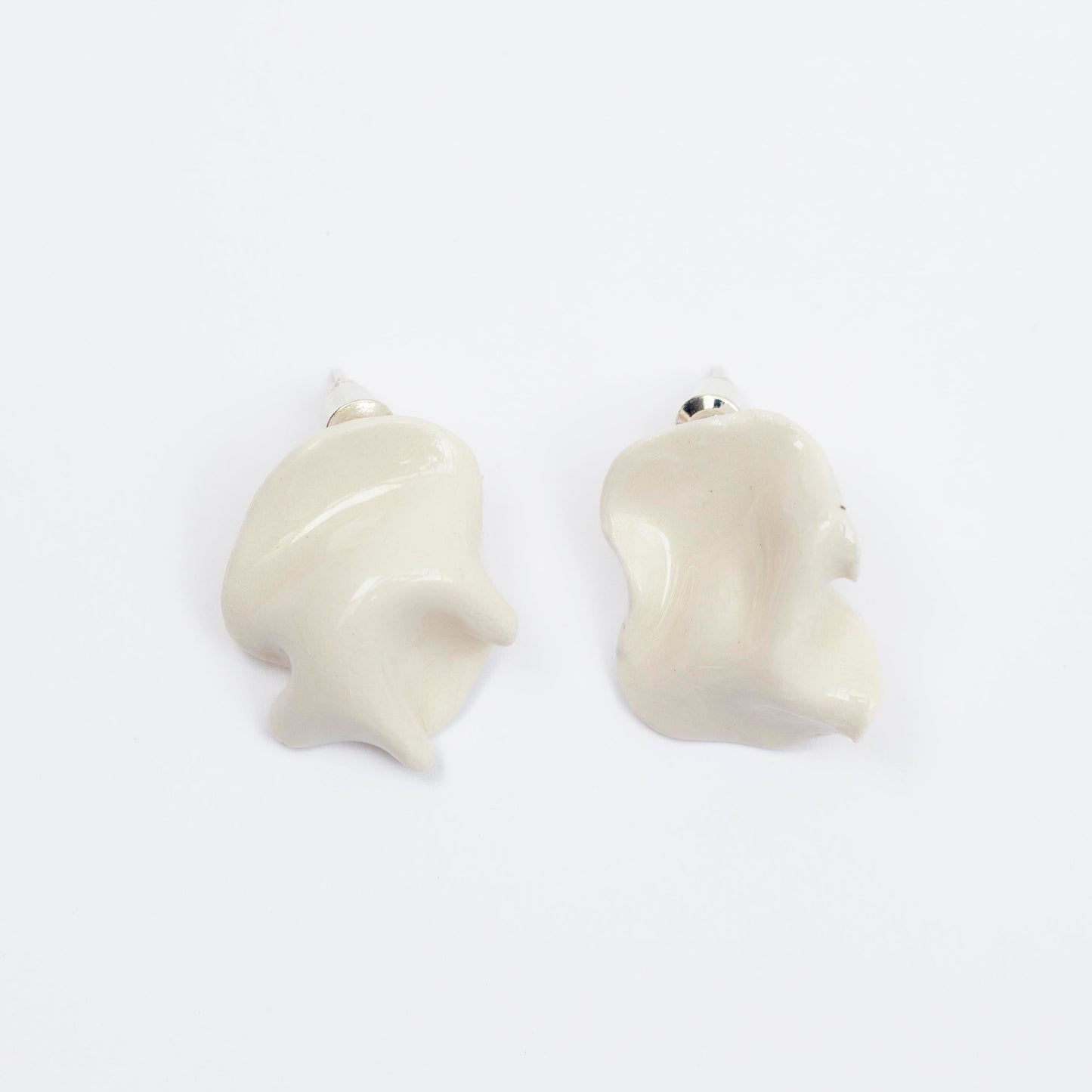 silent strenght handmade porcelain earrings