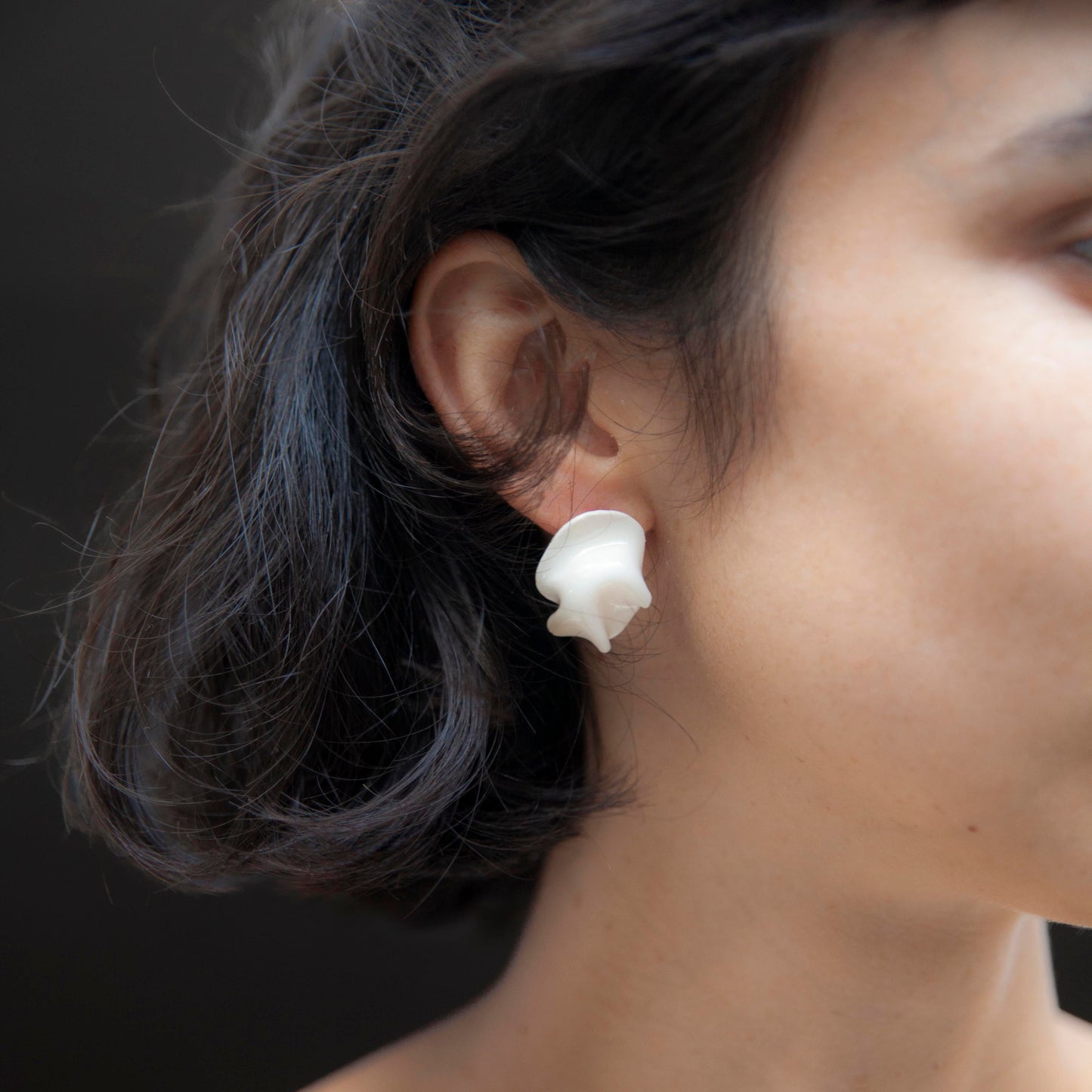 silent strenght handmade porcelain earrings