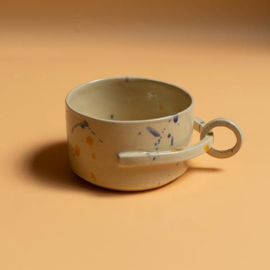 Part of our exclusive ceramic mug collection, 'Touch-Me-Not' embodies the artistry of handmade pottery, artisanal ceramics and contemporary craftsmanship.