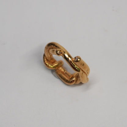 Chunky Twisted Ring with Stone – Unique Piece