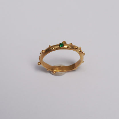 Delicate Ring with 3 Colored Stones – Unique Piece | New Faith