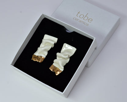 Courageously Vulnerable. Handmade Porcelain Earrings