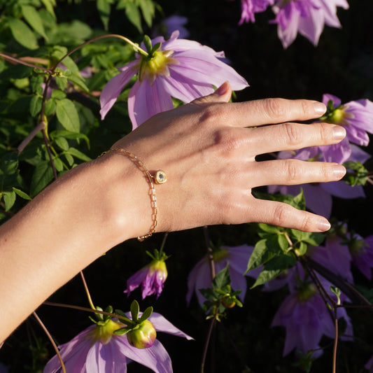 Bracelet with metal pendant