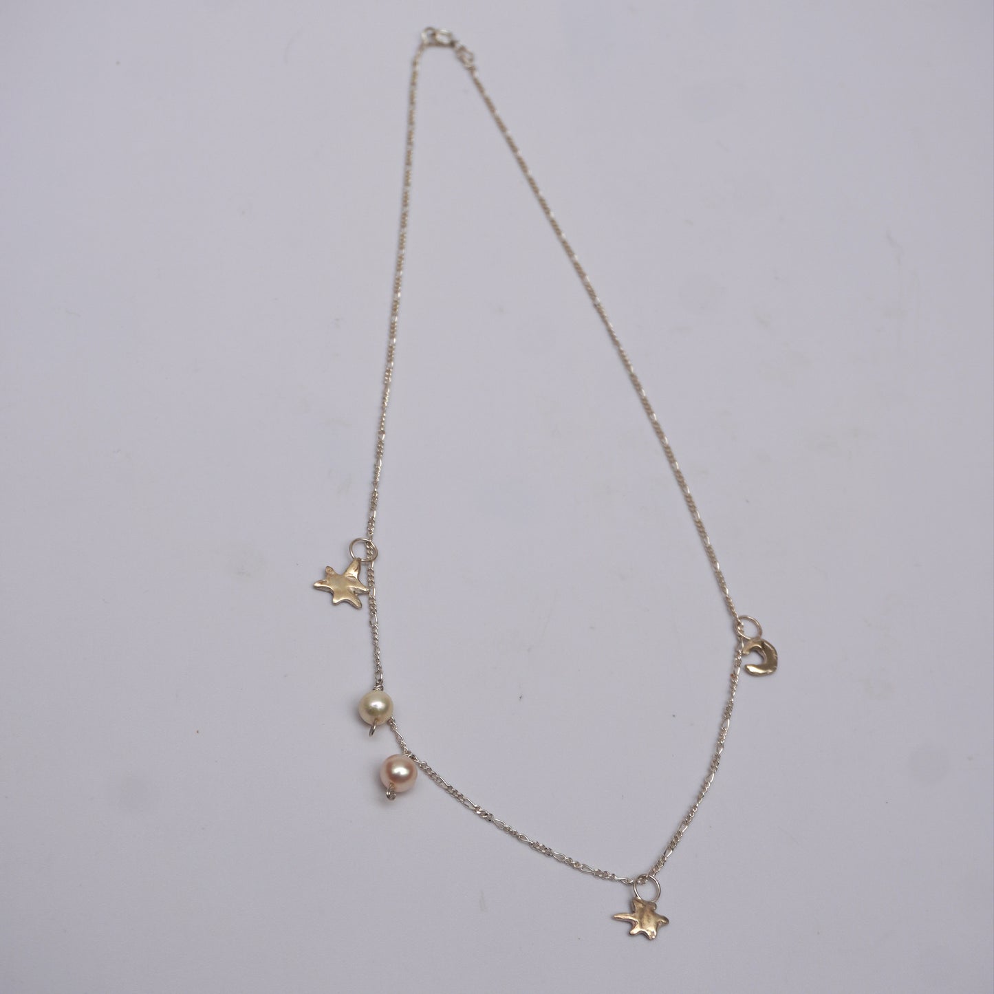 Danza Celeste Necklace with Small Pendants and Pearls
