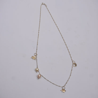 Danza Celeste Necklace with Small Pendants and Pearls