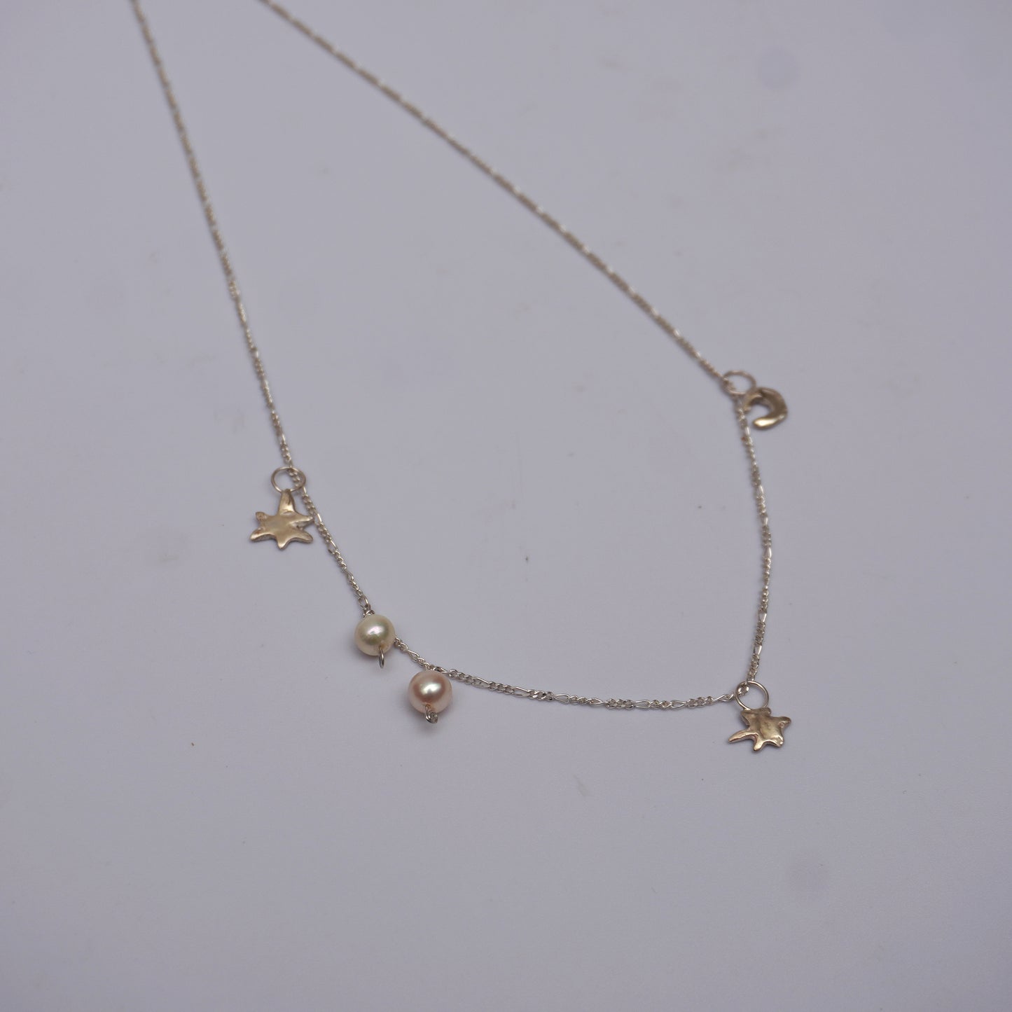 Danza Celeste Necklace with Small Pendants and Pearls