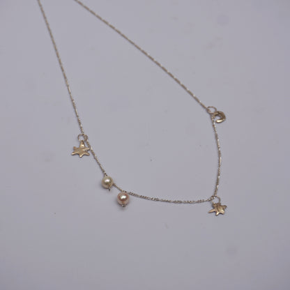 Danza Celeste Necklace with Small Pendants and Pearls