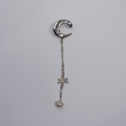 Bagliore Notturno - Small Stud Moon Earring