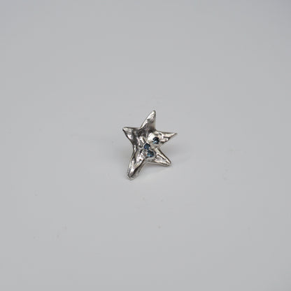 Echi iridescenti - Big Stud Earring Star with Three Stones