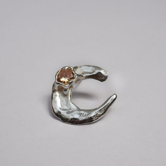 Echi Iridescenti Big Stud Moon with Stone