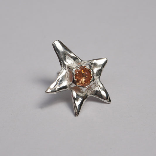 Echi Iridescenti Big Stud Star with Stone