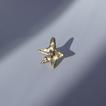 Echi Iridescenti Big Stud Star with Stone