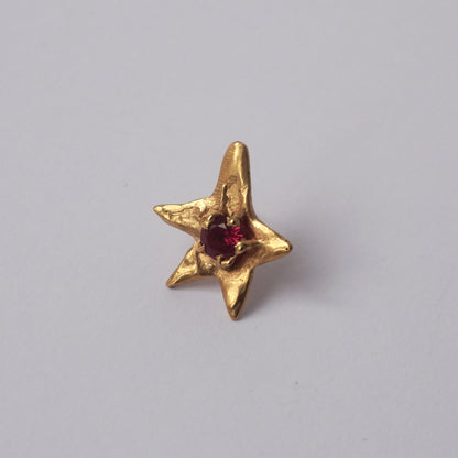 Echi Iridescenti Big Stud Star with Stone
