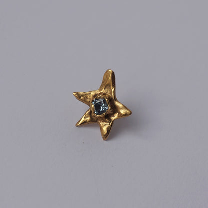 Echi Iridescenti Big Stud Star with Stone