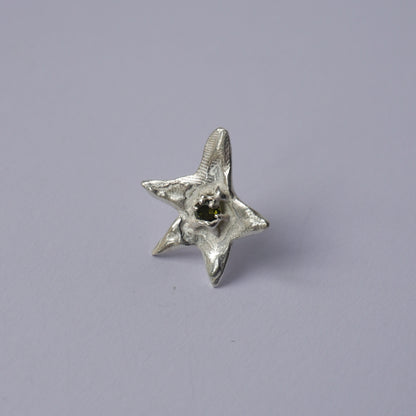 Echi Iridescenti Big Stud Star with Stone