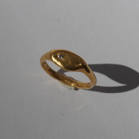Signet ring with stone