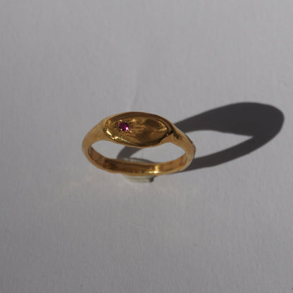 Signet ring with stone