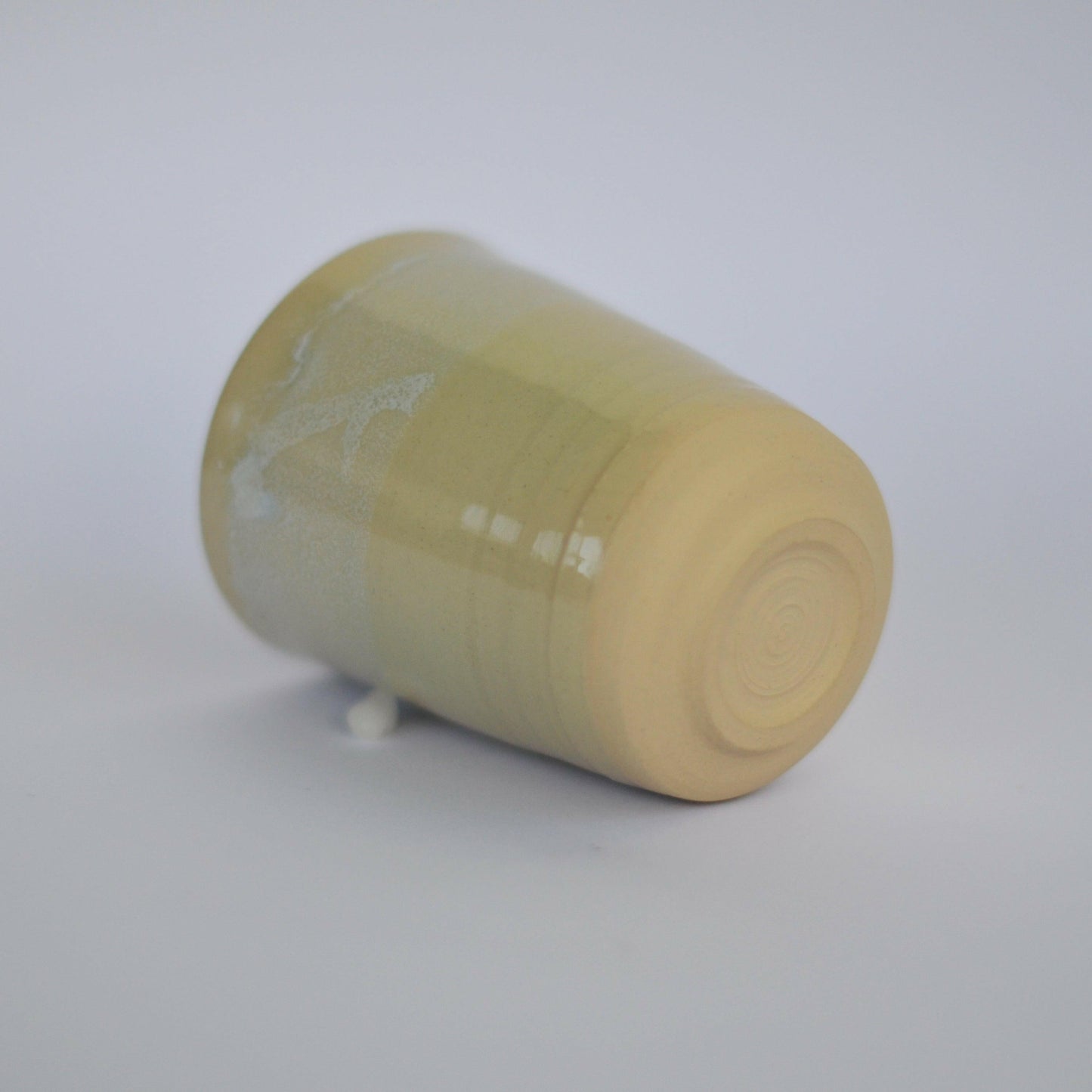 FLAT WHITE wheel-thrown ceramic cup 7/10. Handmade japanese design with delicate natural glaze touch