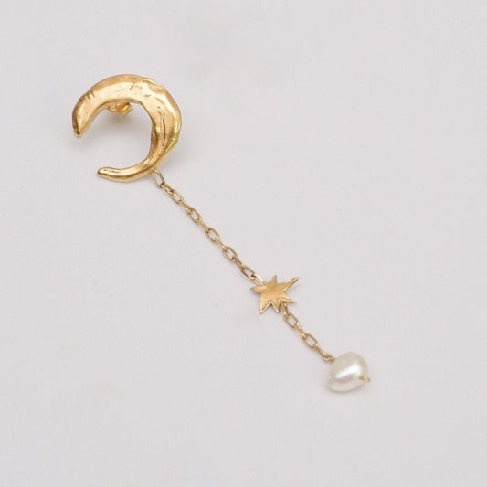 Bagliore Notturno - Moon Drop Stud Single Earring