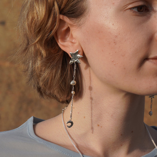 Bagliore Notturno - Star Drop Stud Single Earring