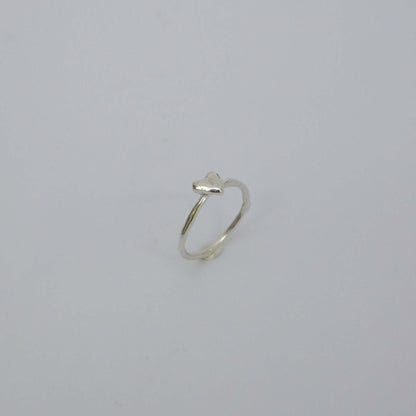 Little Things Metal Ring love silver organic-shaped