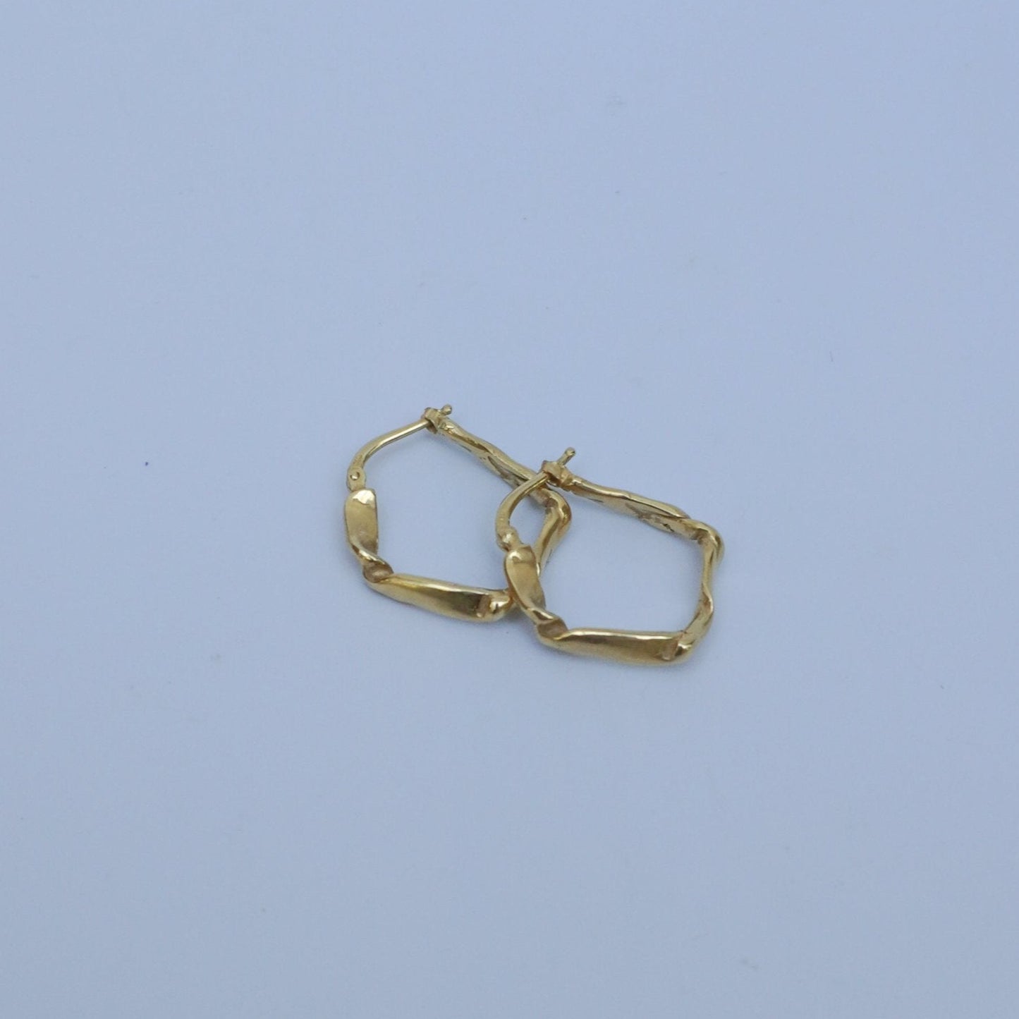 Note e maree small handmade hoops earrings, gold-plated