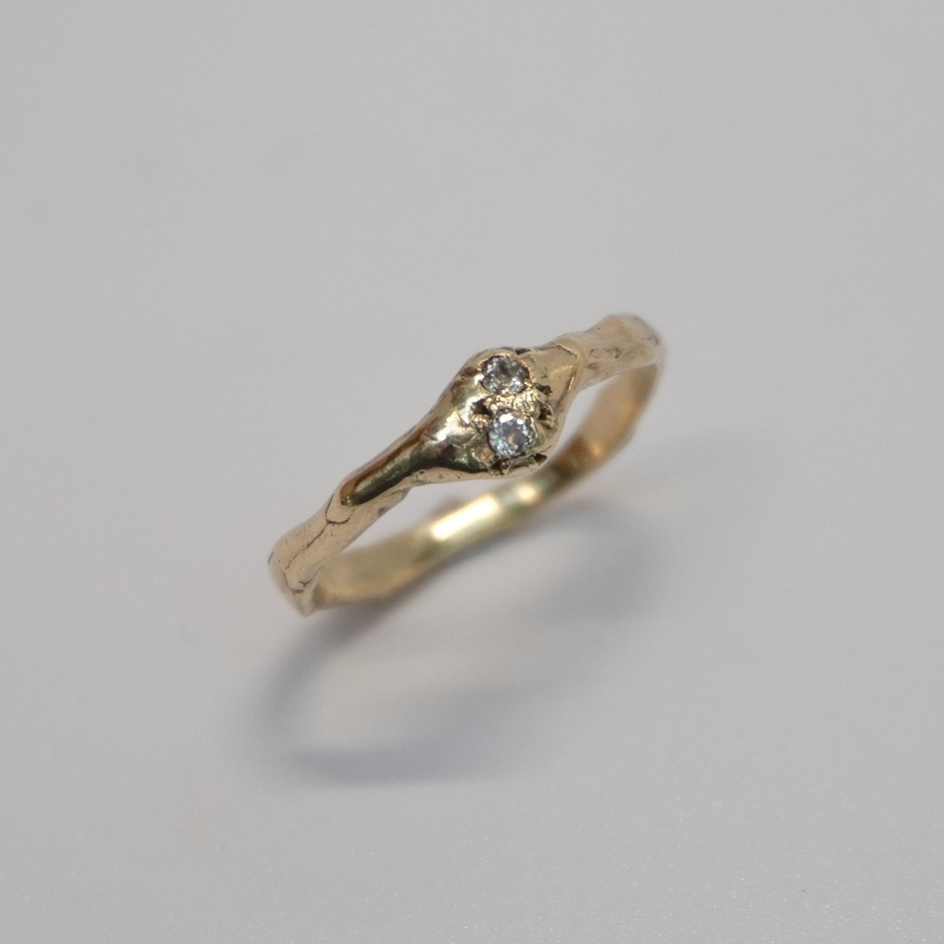 Unique Gold-Plated Ring With Binary Stone size 10