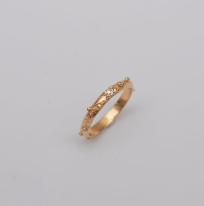 Unique Handmade Gold-plated Ring - New Faith - zirconias