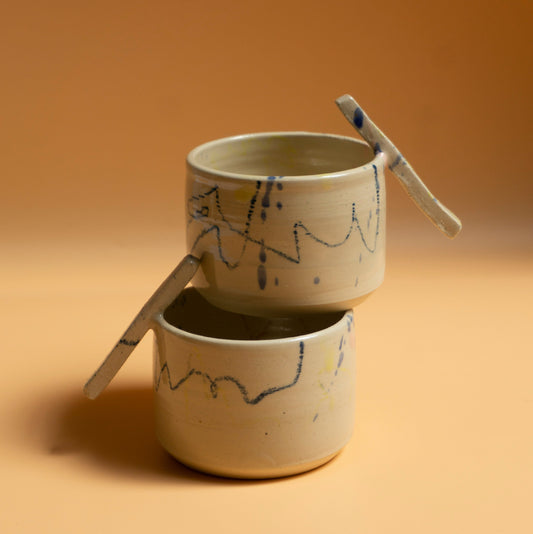 CONTREPOIDS handmade ceramics espresso cup.