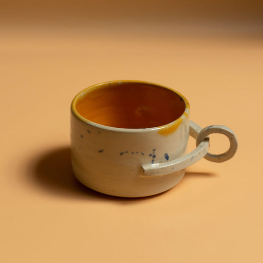 TOUCH-ME-NOT handmade ceramic mug.